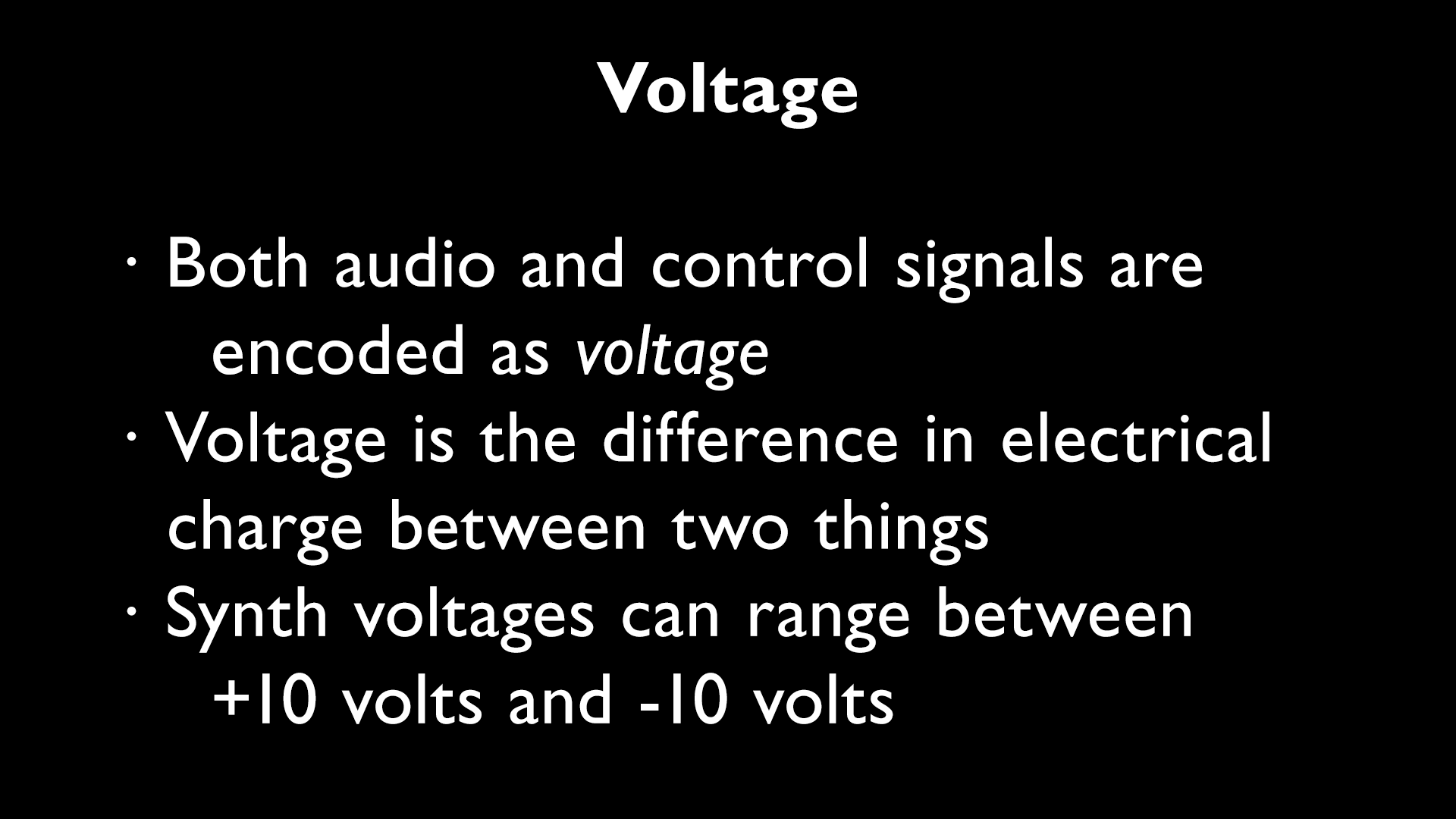 Intro to Modular Synthesis