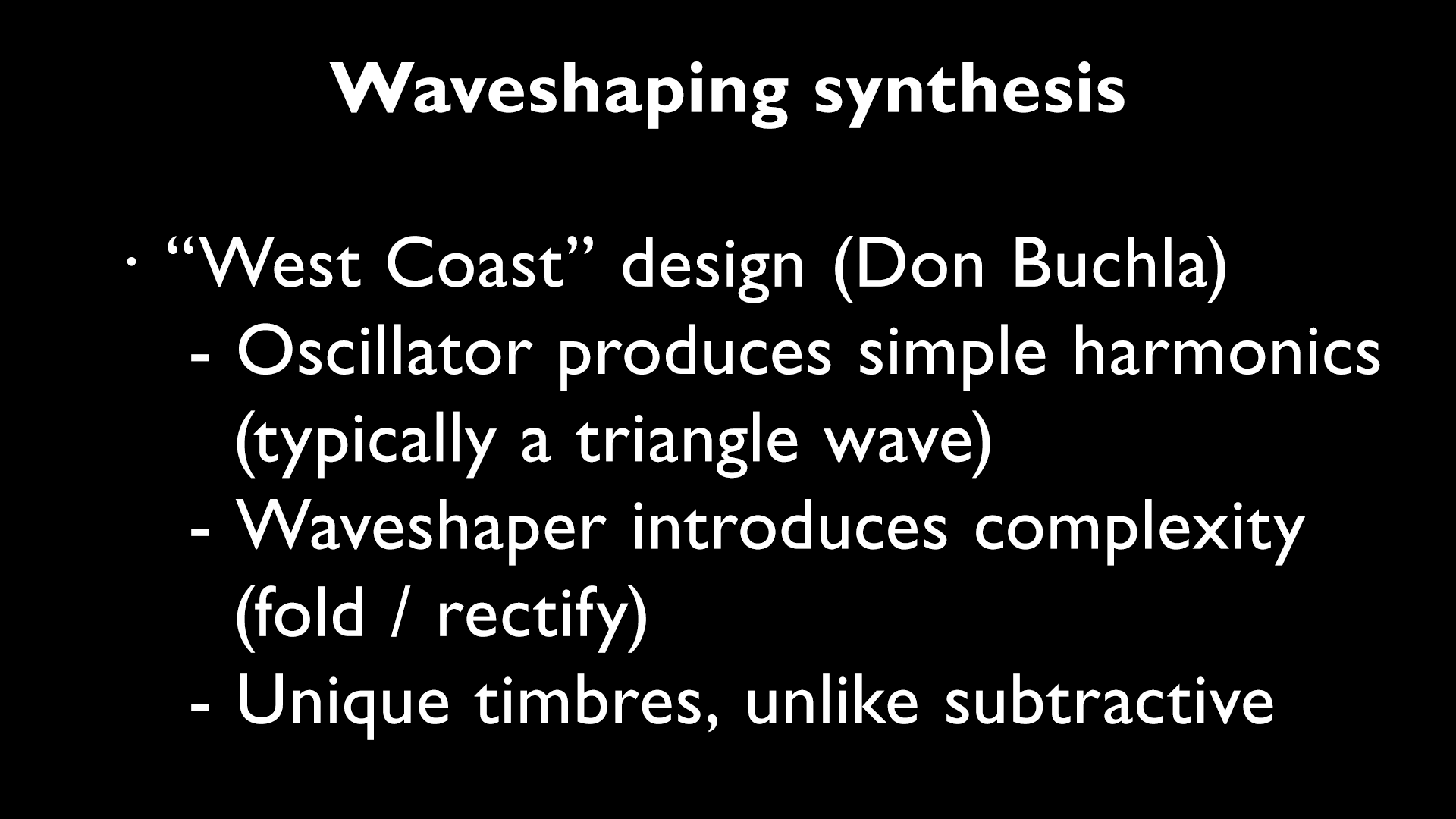 Intro to Modular Synthesis